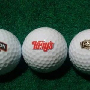 Schwans Pizza Brands Logo Spalding Top-Flite XL 3 Pack Vintage Golf Balls RARE